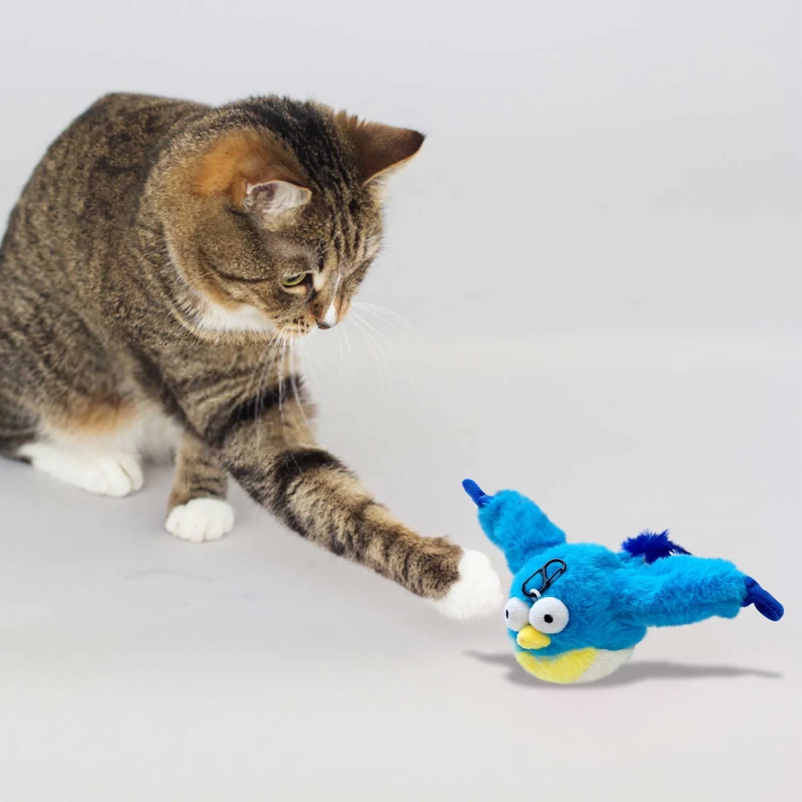 Flappy Fella Interactive Toy - Flying Bird Toy, Chargeable Flapping & Chirping Bird Cat Toys for Indoor Cats