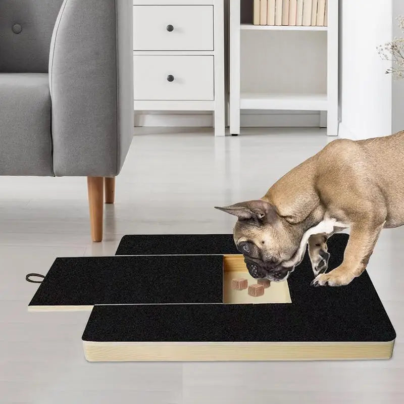 Pet Wooden Dog Scratching Board Pull-Out Nail Grinding Board Cat Nail Care Scratching Board with Sandpaper Scraper