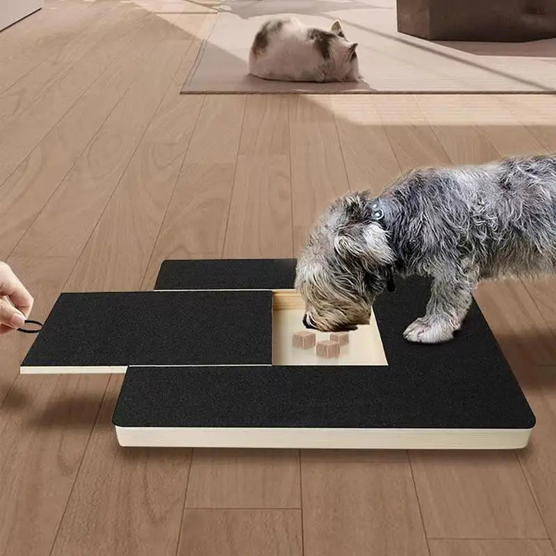 Pet Wooden Dog Scratching Board Pull-Out Nail Grinding Board Cat Nail Care Scratching Board with Sandpaper Scraper